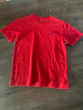 BoysPolo by Ralph Lauren V-Neck Short Sleeve Shirt - Red